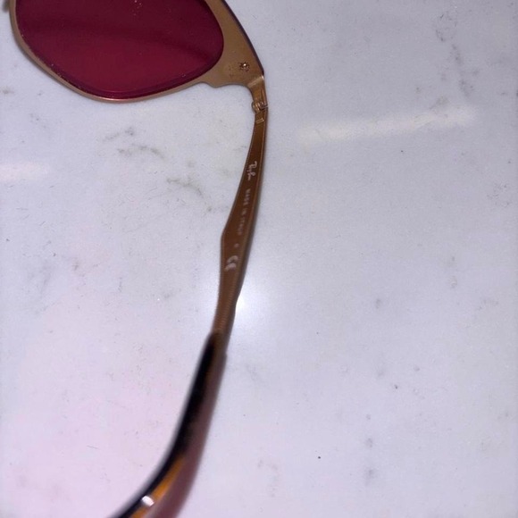 Ray-Ban Blaze Blazer Clubmaster Gold Brown Sunglasses Y2K Retro Luxury Designer